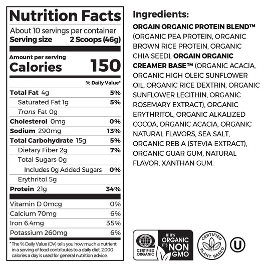 Orgain Creamy Chocolate Fudge (1X1.02 Lb )