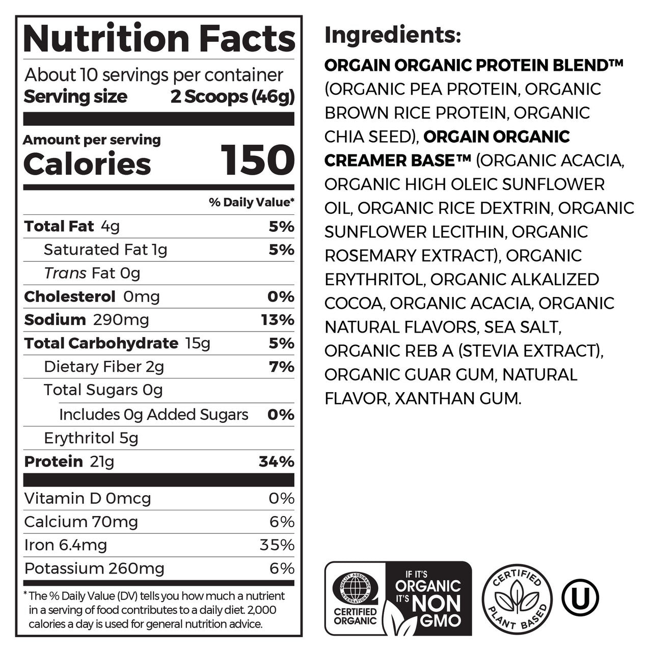 Orgain Creamy Chocolate Fudge (1X1.02 Lb  )